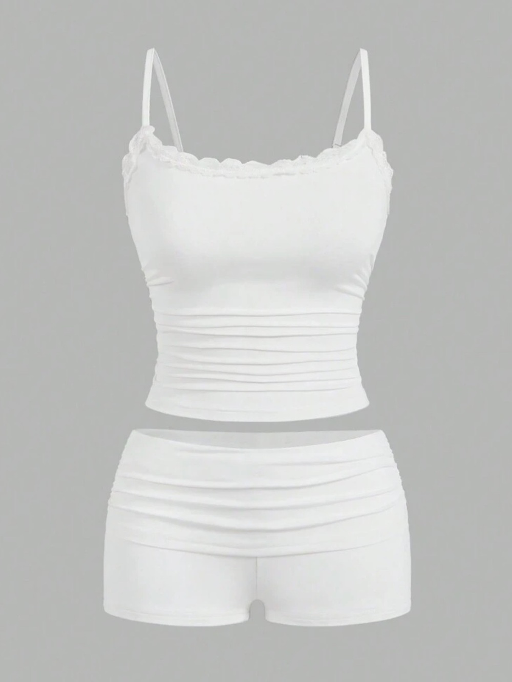 White Mini Short Set